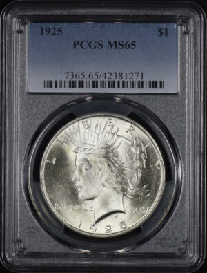 Obverse of this 1925 Peace Dollar PCGS MS-65