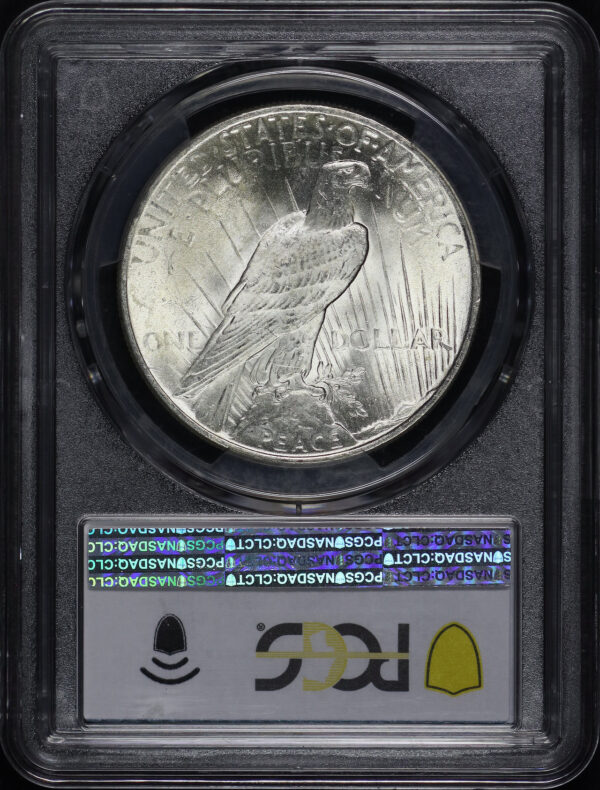 Reverse of this 1925 Peace Dollar PCGS MS-65