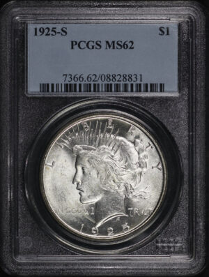Obverse of this 1925-S Peace Dollar PCGS MS-62