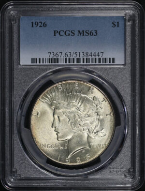Obverse of this 1926 Peace Dollar PCGS MS-63
