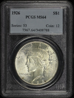 Obverse of this 1926 Peace Dollar PCGS MS-64