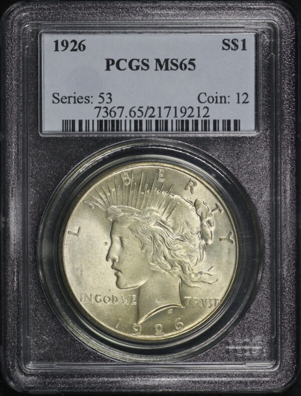 Obverse of this 1926 Peace Dollar PCGS MS-65