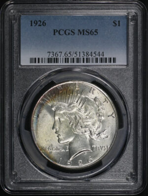 Obverse of this 1926 Peace Dollar PCGS MS-65