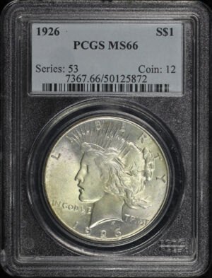 Obverse of this 1926 Peace Dollar PCGS MS-66