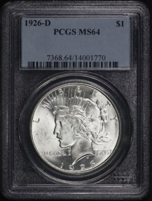 Obverse of this 1926-D Peace Dollar PCGS MS-64