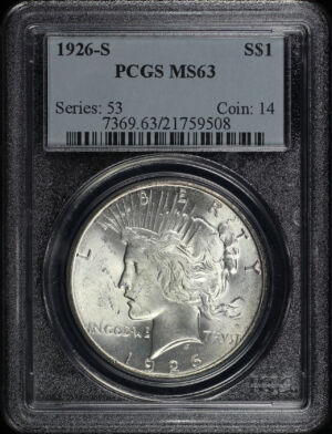 Obverse of this 1926-S Peace Dollar PCGS MS-63