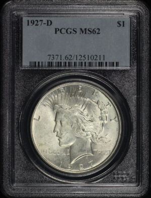 Obverse of this 1927-D Peace Dollar PCGS MS-62
