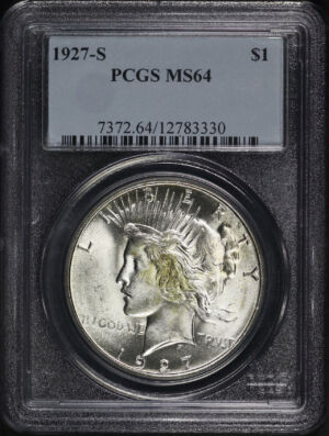 Obverse of this 1927-S Peace Dollar PCGS MS-64