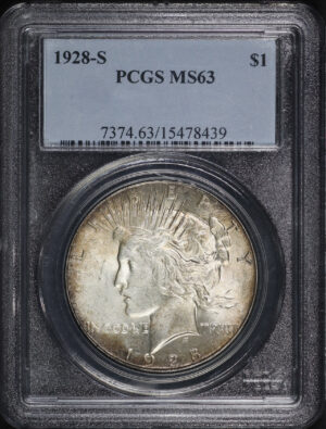 Obverse of this 1928-S Peace Dollar PCGS MS-63