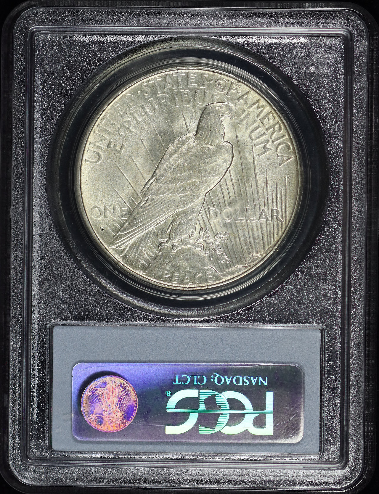 Reverse of this 1934-S Peace Dollar PCGS MS-62