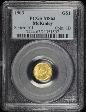 Obverse of this 1903 G$1 LA Purch-McKinley Gold Commemorative PCGS MS-63