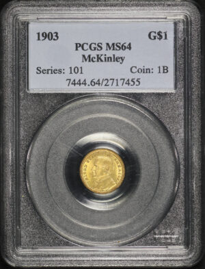 Obverse of this 1903 G$1 LA Purch-McKinley Gold Commemorative PCGS MS-64