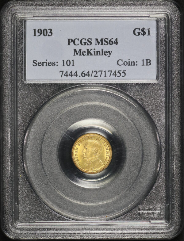 Obverse of this 1903 G$1 LA Purch-McKinley Gold Commemorative PCGS MS-64