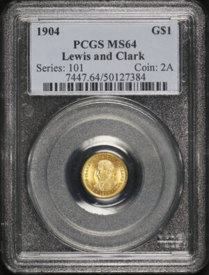 Obverse of this 1904 G$1 Lewis and Clark Gold Commemorative PCGS MS-64