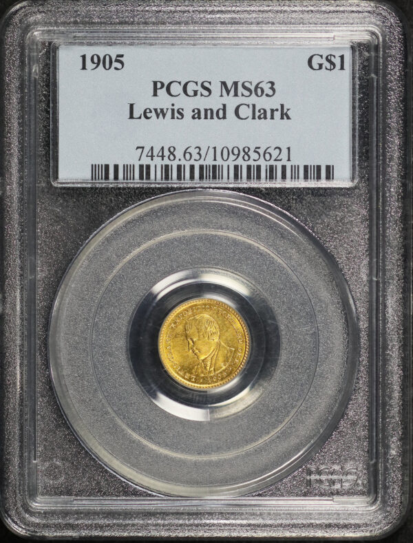 Obverse of this 1905 G$1 Lewis and Clark Gold Commemorative PCGS MS-63