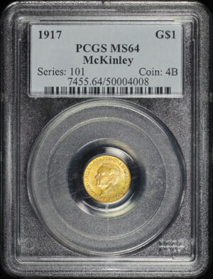 Obverse of this 1917 G$1 McKinley Gold Commemorative PCGS MS-64
