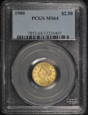 Obverse of this 1900 Liberty Head $2.5 PCGS MS-64