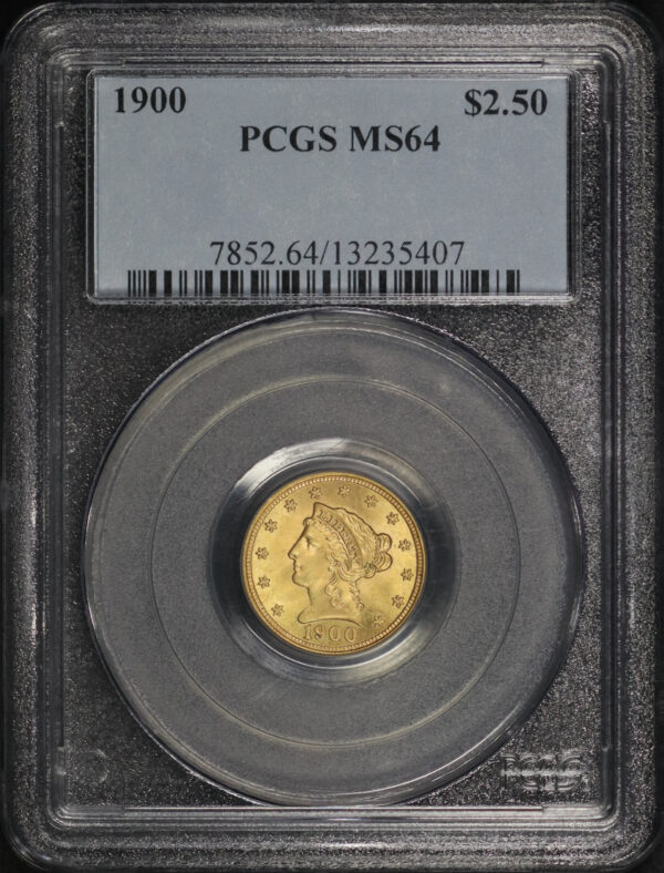 Obverse of this 1900 Liberty Head $2.5 PCGS MS-64