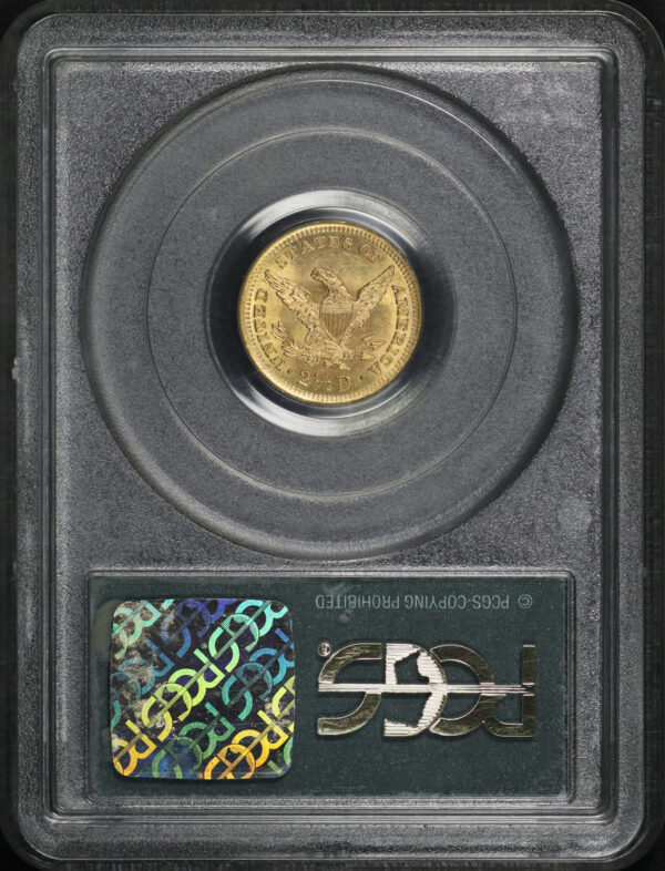 Reverse of this 1901 Liberty Head $2.5 PCGS MS-62
