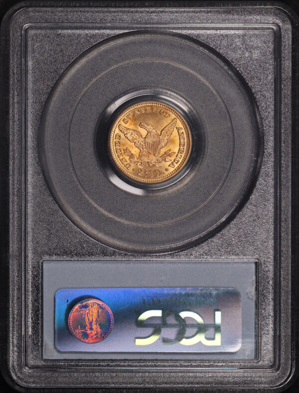 Reverse of this 1902 Liberty Head $2.5 PCGS MS-66 CAC