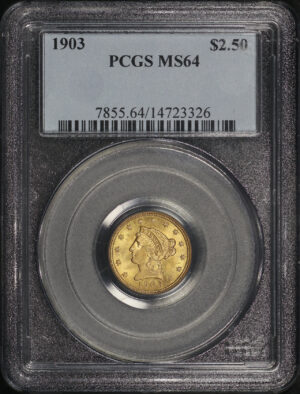 Obverse of this 1903 Liberty Head $2.5 PCGS MS-64 CAC