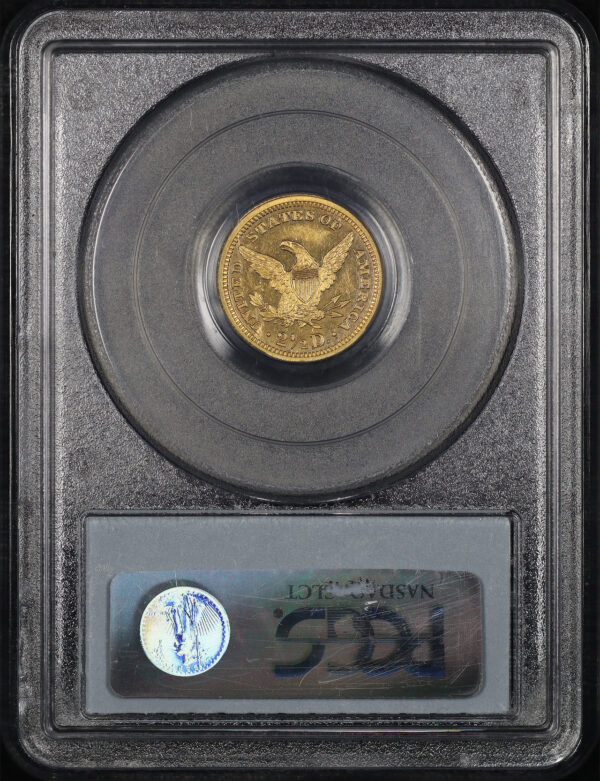 Reverse of this 1885 Liberty Head $2.5 PCGS PR-62 CAC