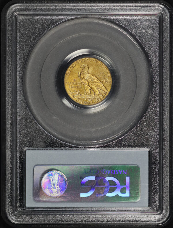 Reverse of this 1908 Indian $2.5 PCGS MS-62