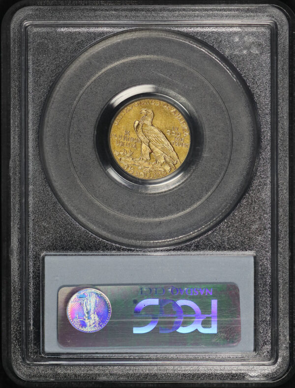 Reverse of this 1909 Indian $2.5 PCGS MS-62