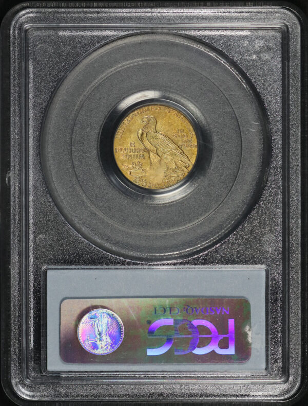 Reverse of this 1913 Indian $2.5 PCGS MS-62