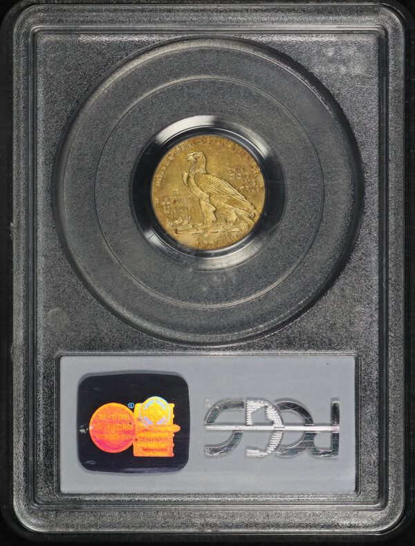 Reverse of this 1914 Indian $2.5 PCGS MS-62
