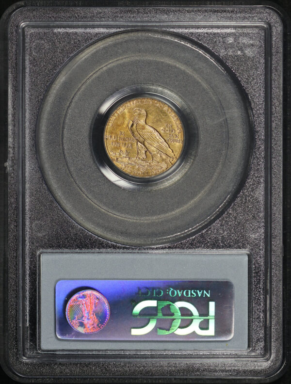 Reverse of this 1914-D Indian $2.5 PCGS MS-63