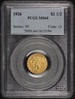 Obverse of this 1926 Indian $2.5 PCGS MS-64