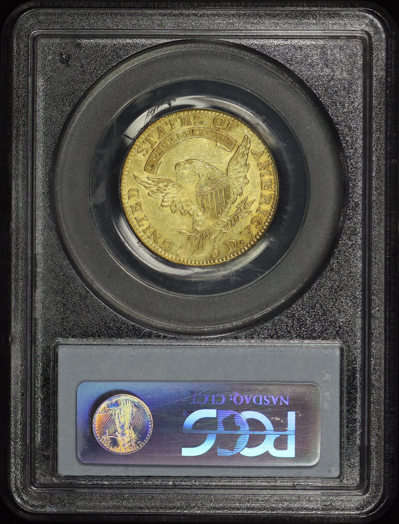 Reverse of this 1811 Capped Bust $5 Small 5 PCGS AU-55