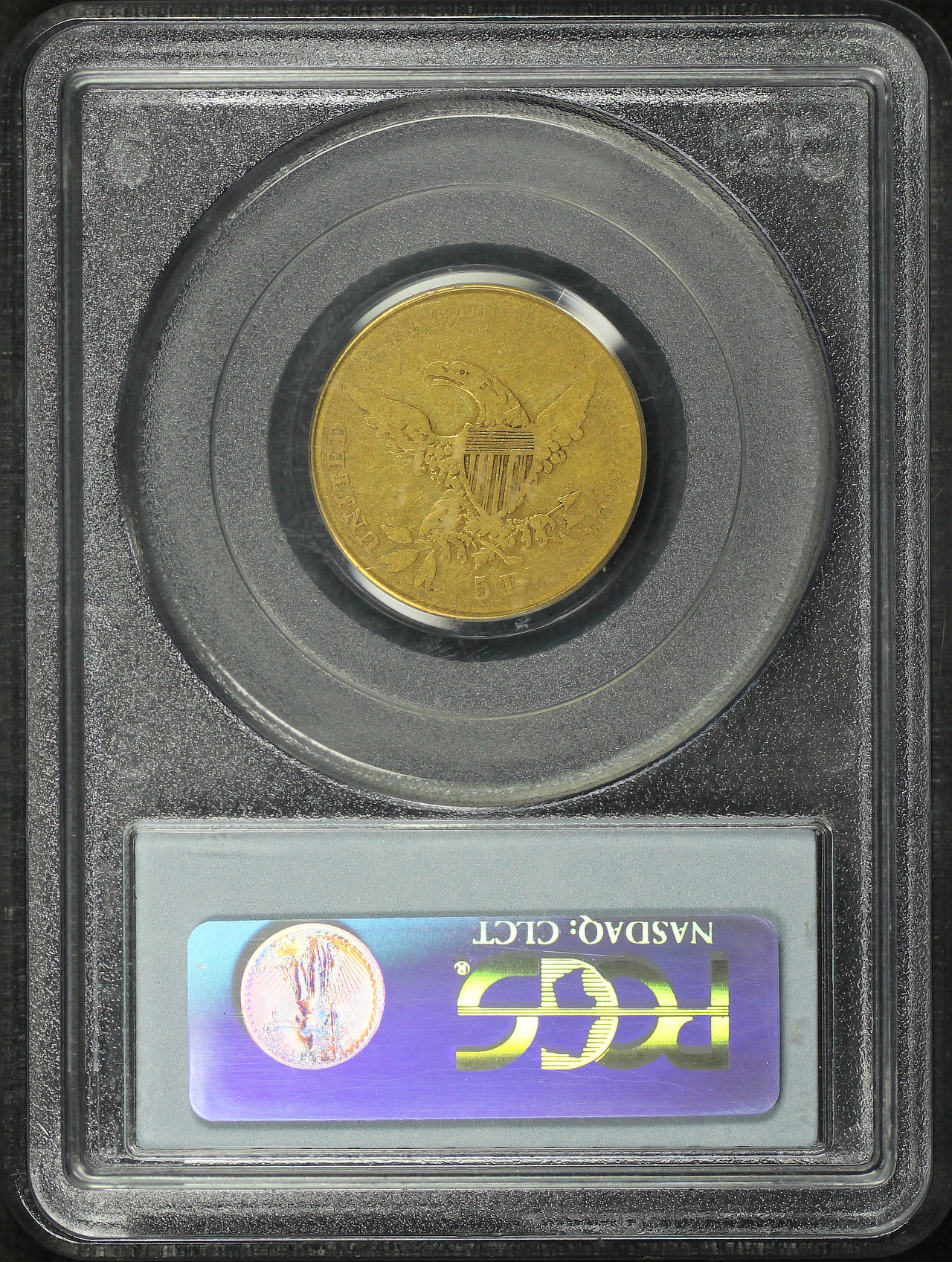 Reverse of this 1834 Classic Head $5 Classic Head, Crosslet 4 PCGS VG-08 CAC