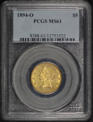 Obverse of this 1894-O Liberty Head $5 PCGS MS-61