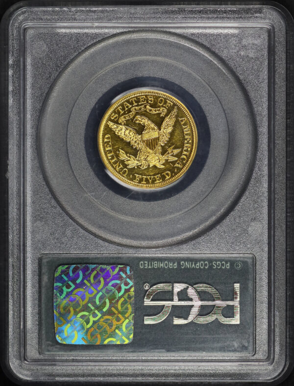 Reverse of this 1903 Liberty Head $5 PCGS PR-63 Old Green Holder