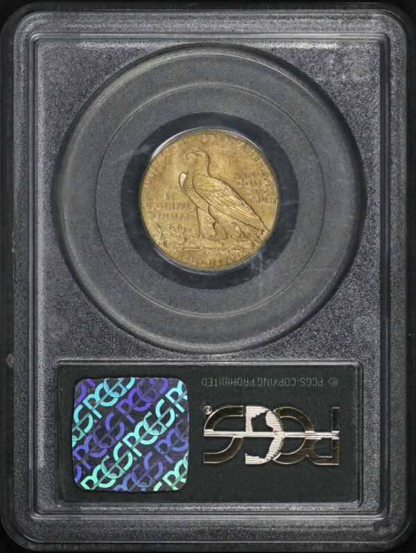 Reverse of this 1909-D Indian $5 PCGS MS-63 Old Green Holder