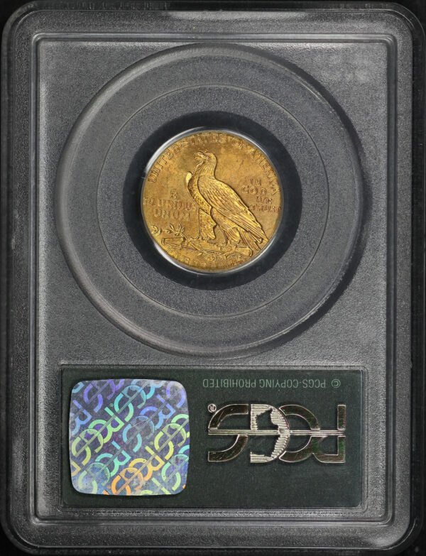 Reverse of this 1915 Indian $5 PCGS MS-64 Old Green Holder