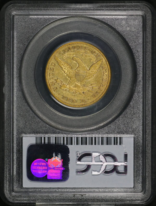 Reverse of this 1874-CC Liberty Head $10 PCGS XF-40