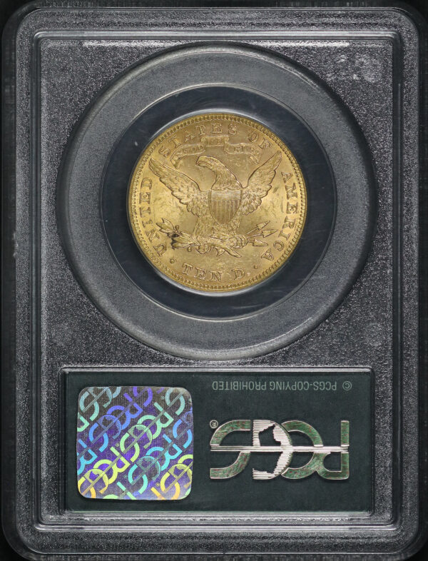 Reverse of this 1895 Liberty Head $10 PCGS MS-61 Old Green Holder