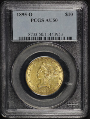 Obverse of this 1895-O Liberty Head $10 PCGS AU-50