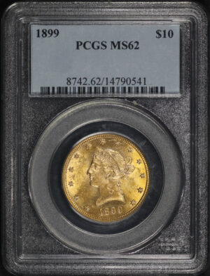 Obverse of this 1899 Liberty Head $10 PCGS MS-62