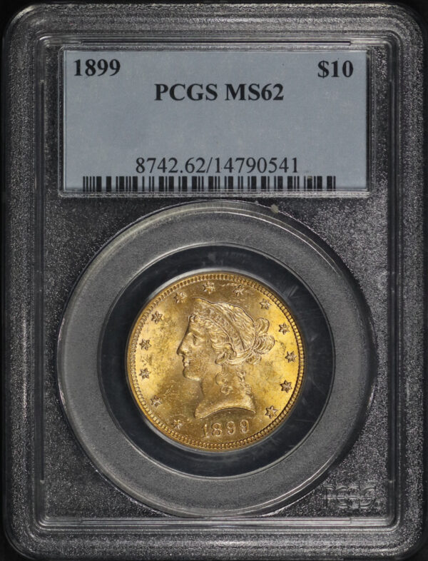 Obverse of this 1899 Liberty Head $10 PCGS MS-62