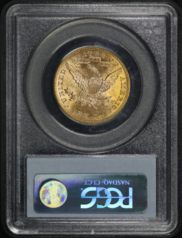 Reverse of this 1899 Liberty Head $10 PCGS MS-62