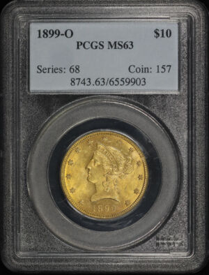 Obverse of this 1899-O Liberty Head $10 PCGS MS-63