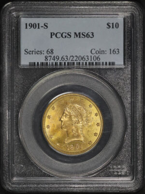 Obverse of this 1901-S Liberty Head $10 PCGS MS-63