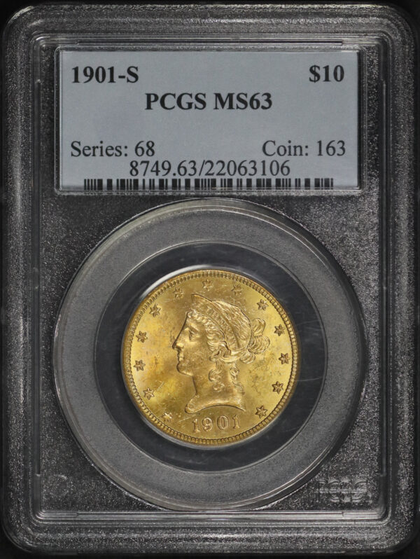 Obverse of this 1901-S Liberty Head $10 PCGS MS-63