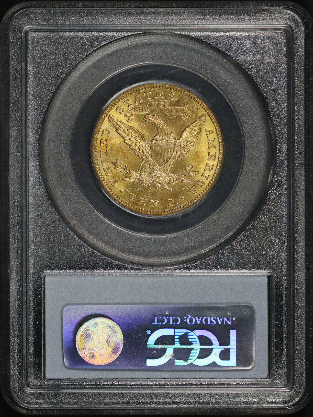 Reverse of this 1901-S Liberty Head $10 PCGS MS-63