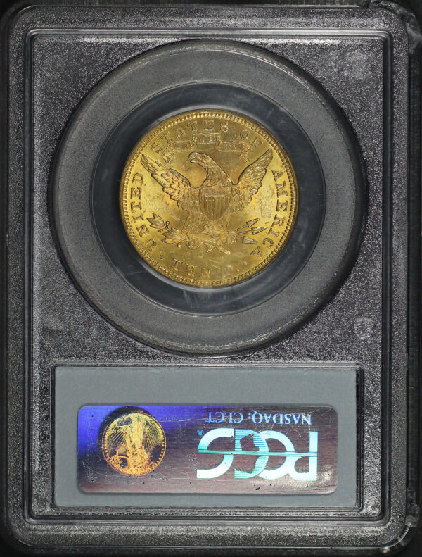 Reverse of this 1904-O Liberty Head $10 PCGS MS-63 CAC