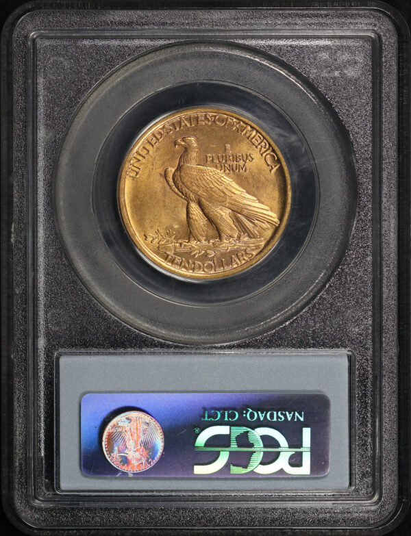 Reverse of this 1908 Indian $10 No Motto PCGS MS-64